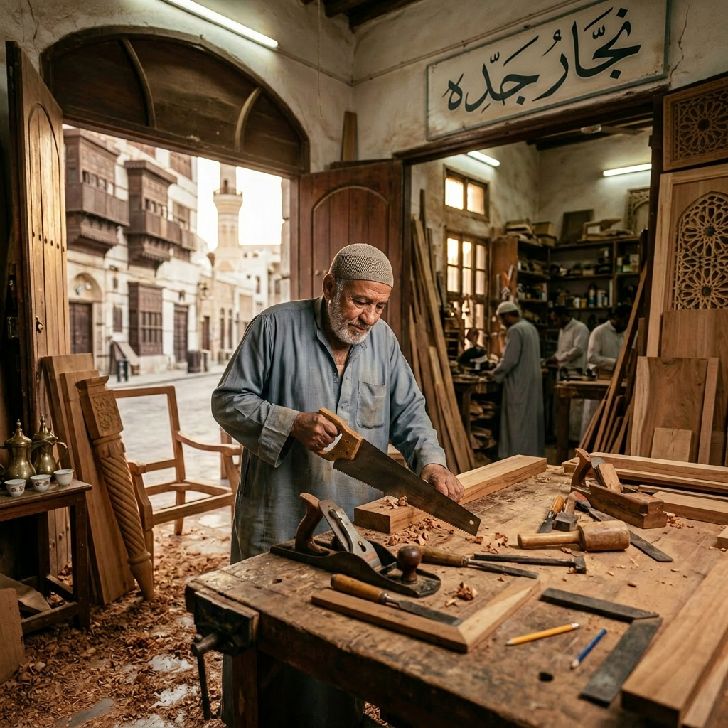 محل نجار في جده
